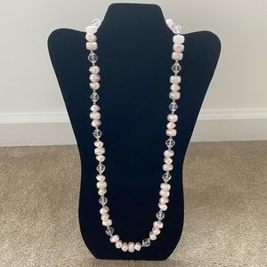 30” Vintage Blush Pearl Necklace